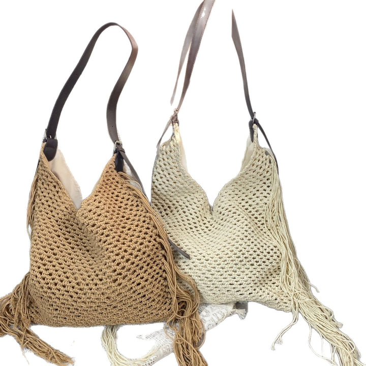 Macrame Crossbody Bag with Fringes Kalsten