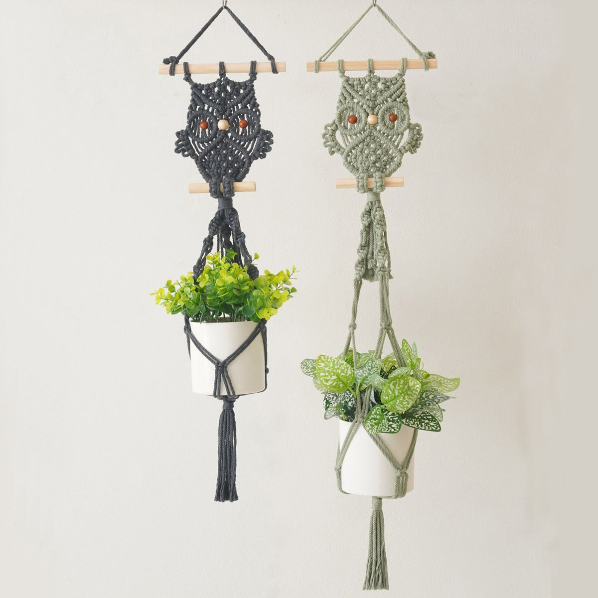 Decorative Macrame Owl Planter Acalora