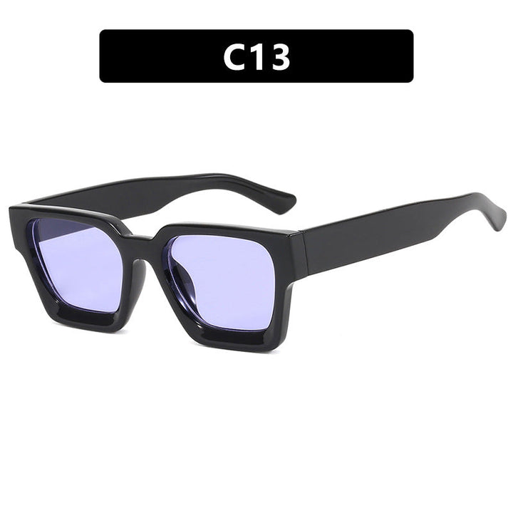 Ladies fashionable square sunglasses with sturdy frame and yellow lenses Kalsten