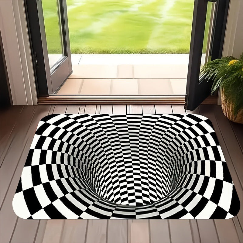 Gold Coin-Patterned Decorative Entrance Mat Acalora