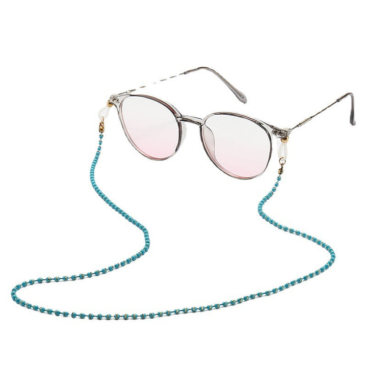 Fashionable Cat-Eye Glasses with Beaded Chain Kalsten