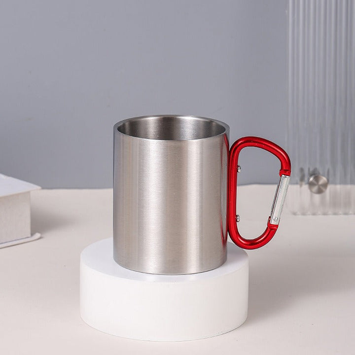 Women's Stainless Steel Coffee Mug with Carabiner Handle Kalsten