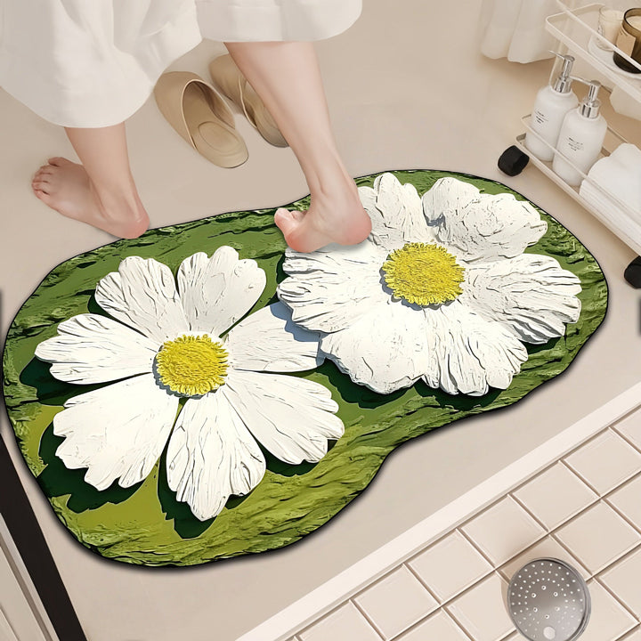 Luxurious Floral Design Bath Mat Kalsten