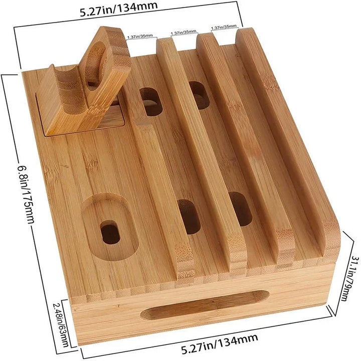 Kalsten | Tekavo Bamboo Charging Station – 5-Port USB Organiser FCa