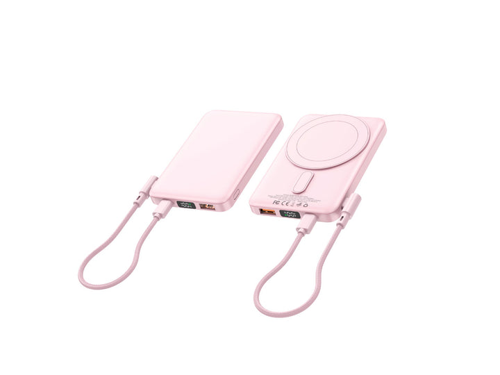 Portable power bank with integrated wireless charger and digital display Kalsten