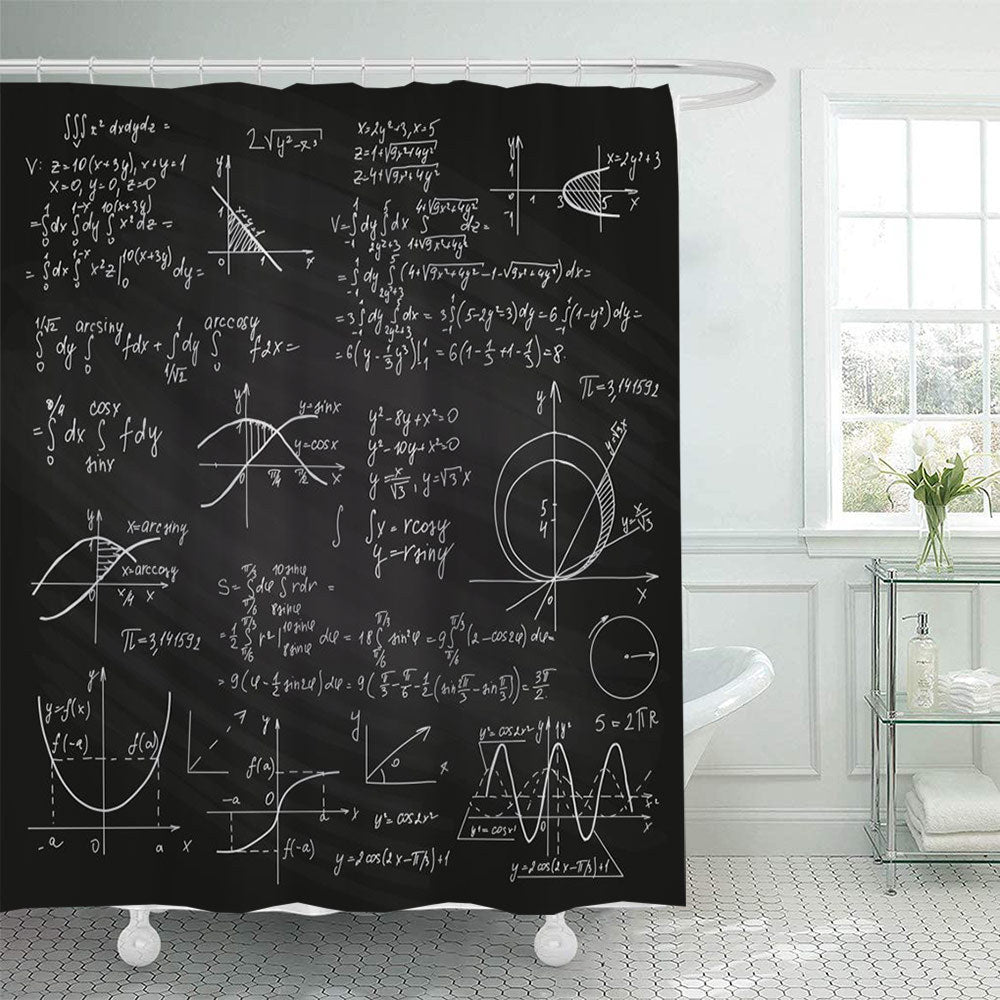 Shower Curtain with Scientific Equation Design Kalsten