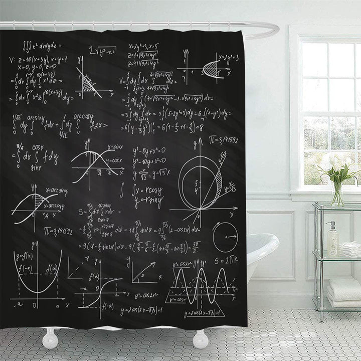 Shower Curtain with Scientific Equation Design Kalsten