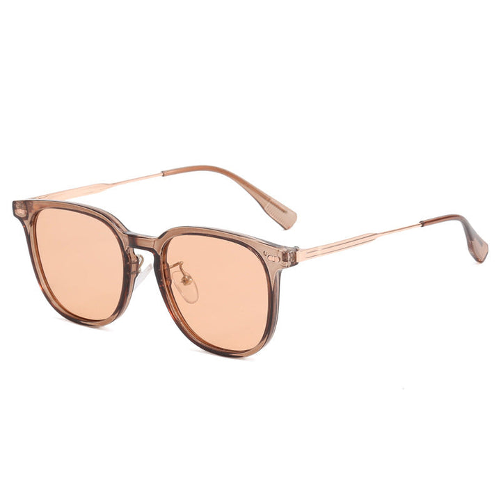 Women's clear rectangular glasses with delicate metal frame Kalsten