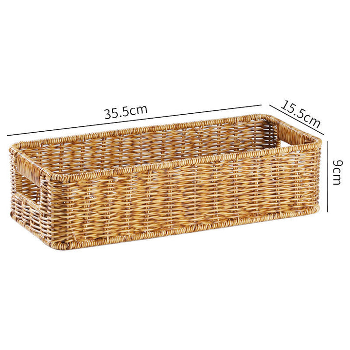 Handcrafted Rectangular Wicker Storage Bin Kalsten