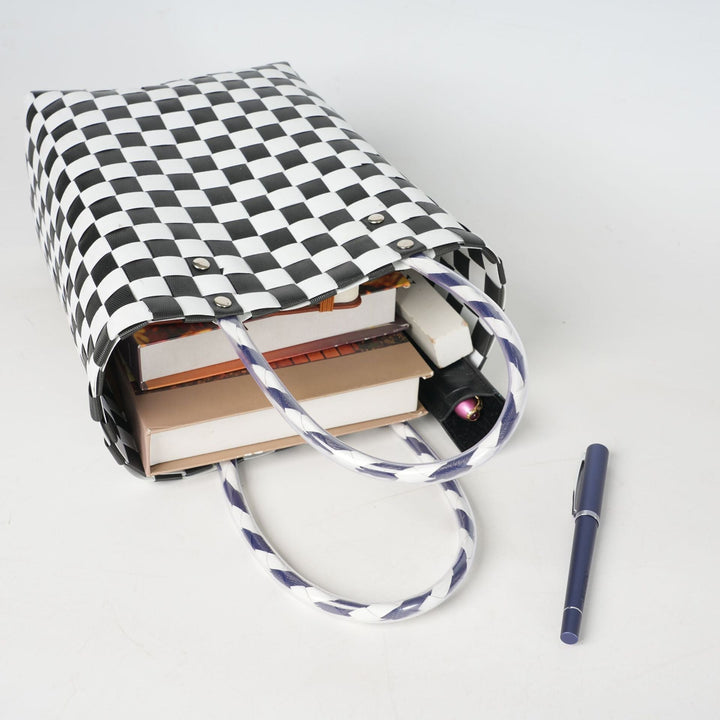 Classic Square Pattern Shopping Bag Kalsten