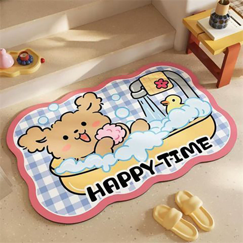 Decorative Cartoon-Themed Bath Mat Kalsten