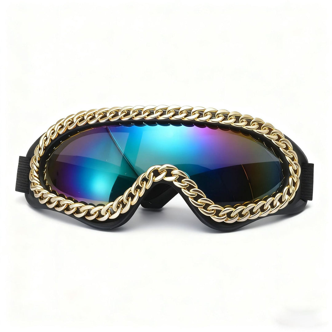 Women's fashionable sports sunglasses with golden chain decoration Kalsten