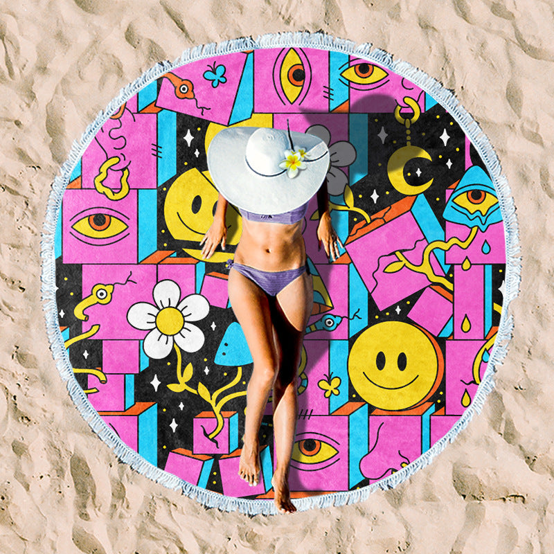 Rundstrand towel with unique sunset design Kalsten