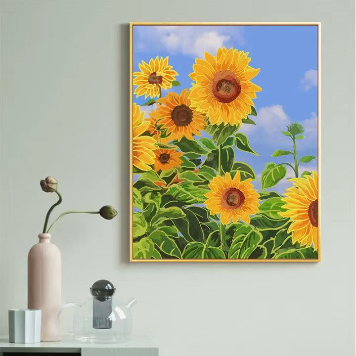 Sunflower-Themed Canvas Art Print Kalsten