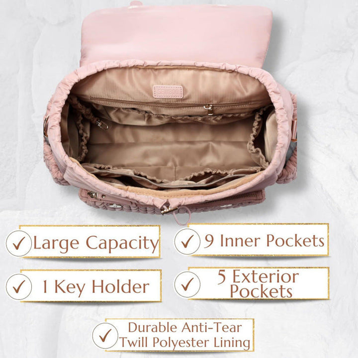 Padded backpack with braided design Kalsten