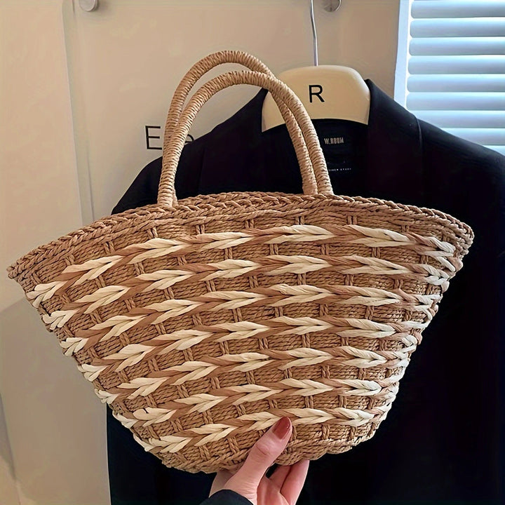 Basket bag with modern handles Kalsten