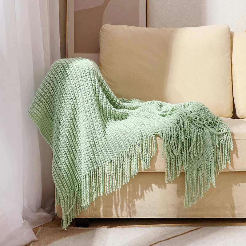 Unisex Knitted Cozy Throw Blanket