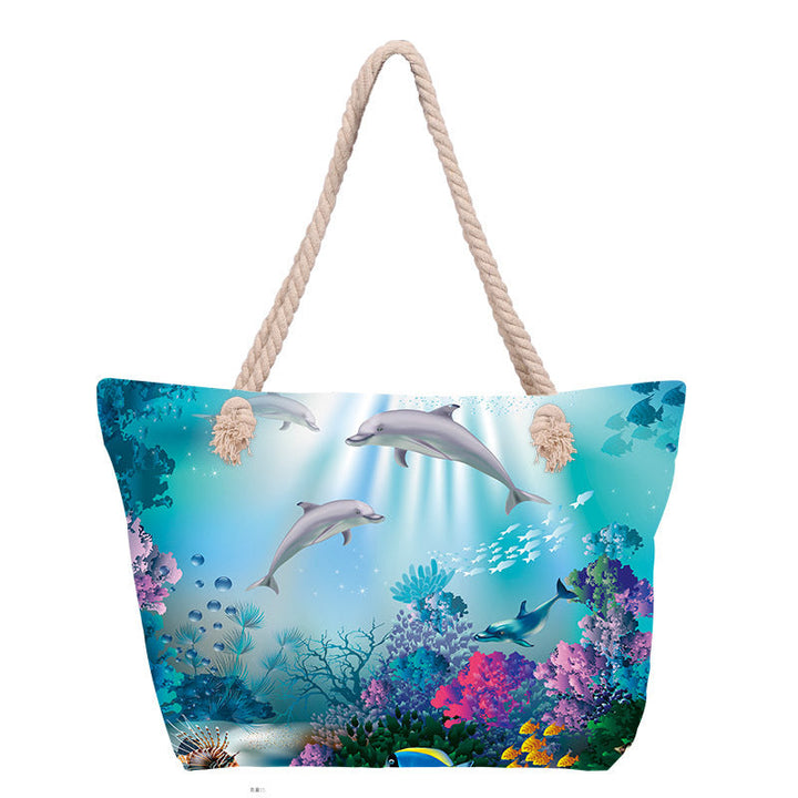 Beach bag with stylish flower design Kalsten