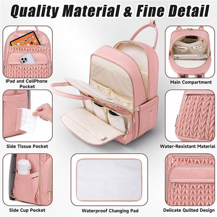 Elegant and Spacious Backpack with Textured Design Kalsten