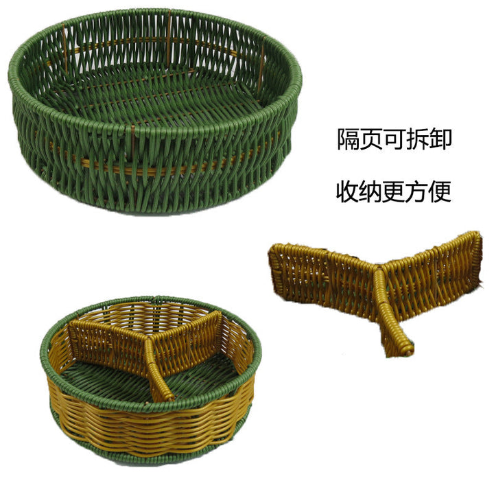 Ladies Oval Organizer Basket with Separate Compartments Kalsten