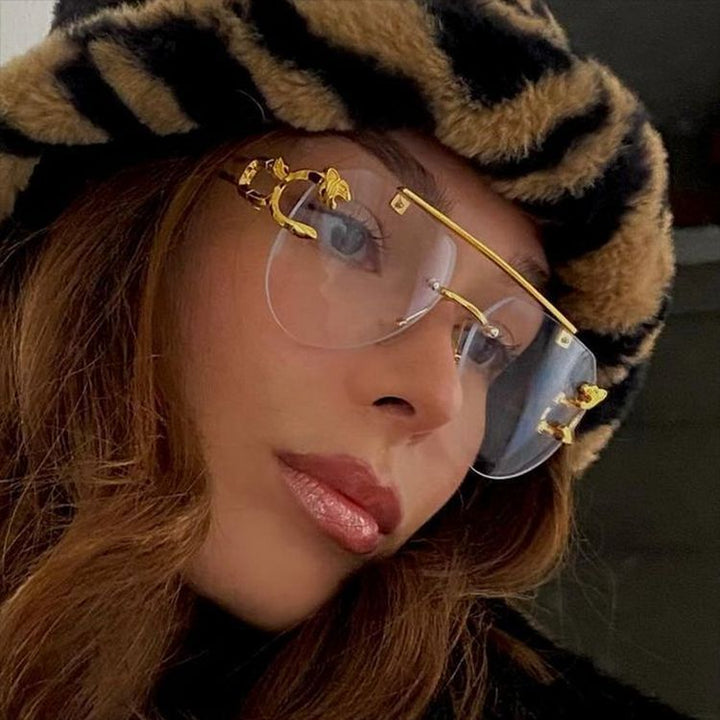Women's unusual round sunglasses with decorative details Kalsten