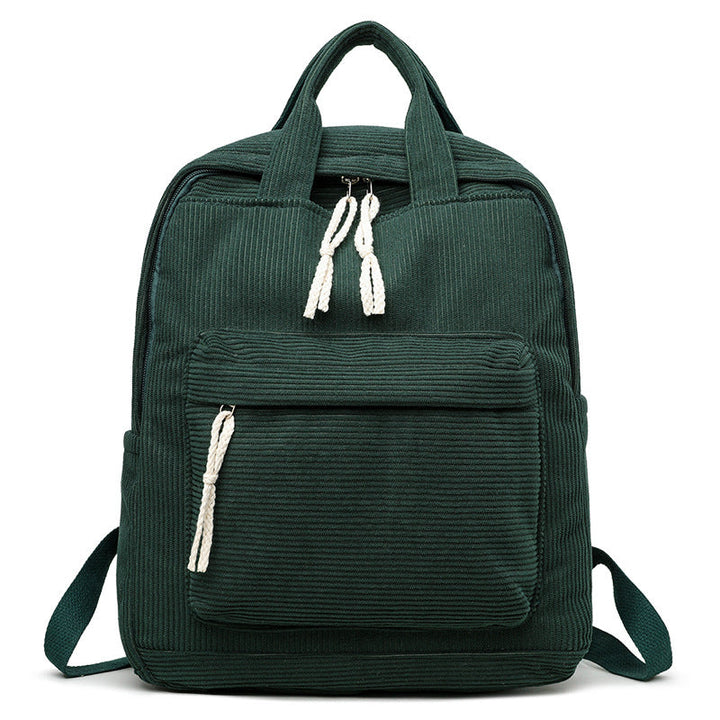 Compact Textured Fabric School Backpack Kalsten