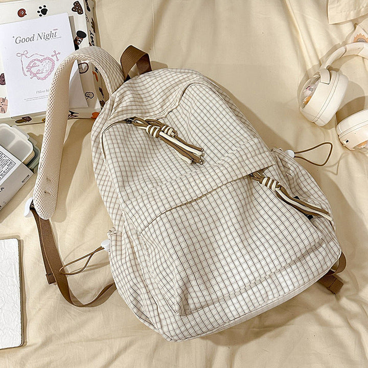 Durable Checked School Backpack