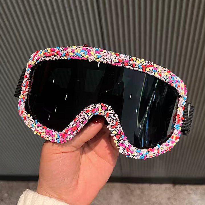 Women's stylish ski goggles with unique decor Kalsten