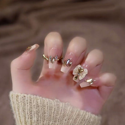 Elegant Floral Design Press-On Nail Set Acalora