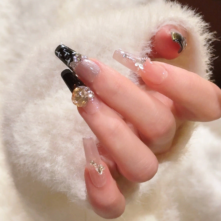 Elegant Nail Art Extensions with Pearl Accents Kalsten