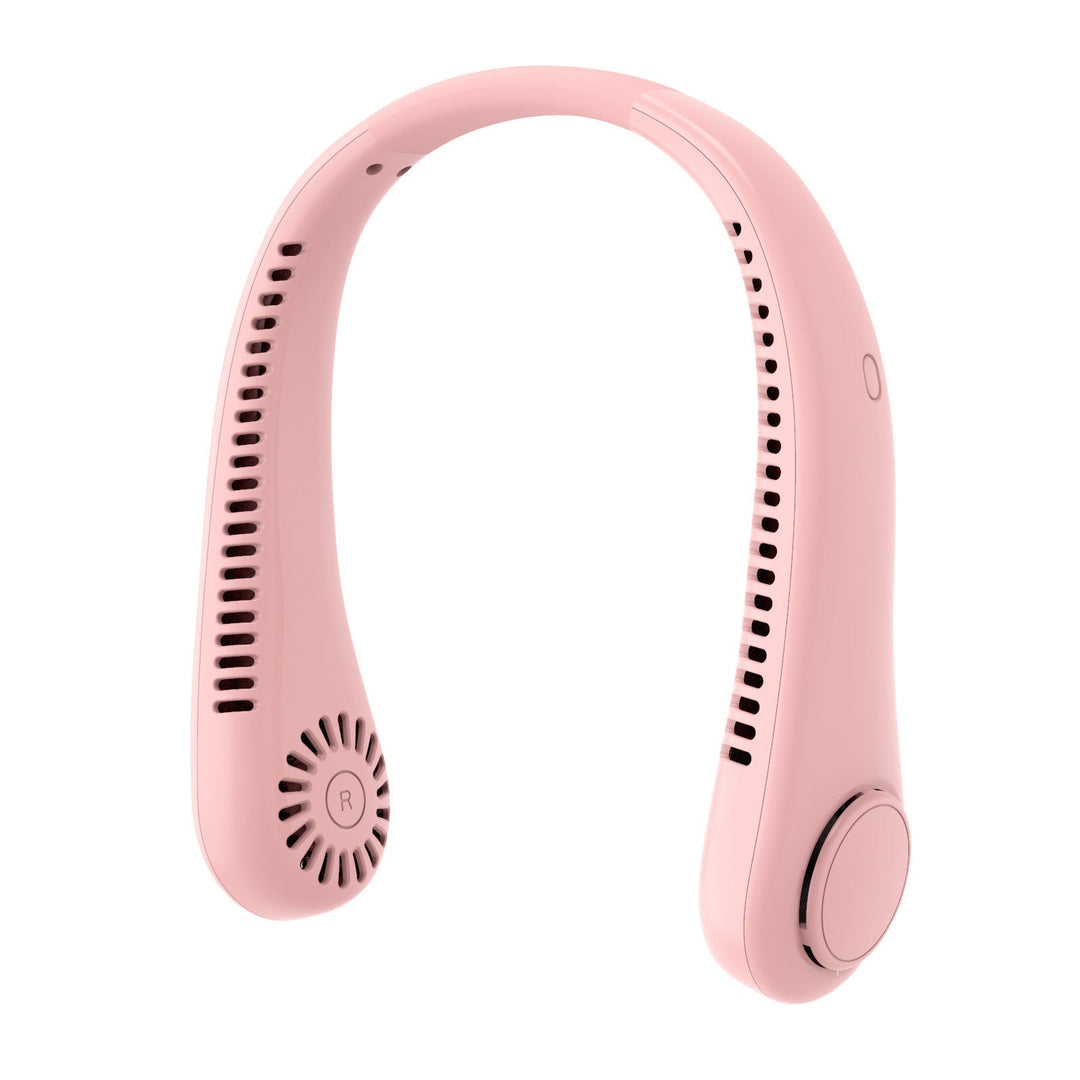Unisex portable rechargeable neck fan with quiet dual fan adjustable air levels and ergonomic neckband Kalsten