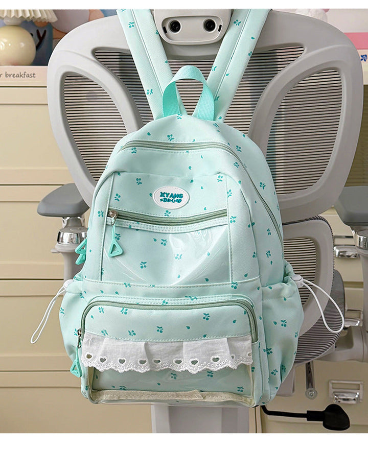 Floral Embellished Casual School Backpack