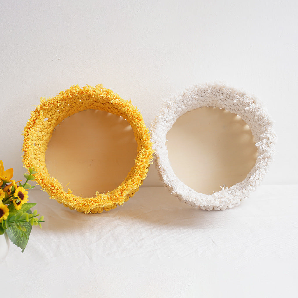 Decorative Macrame Storage Basket Acalora