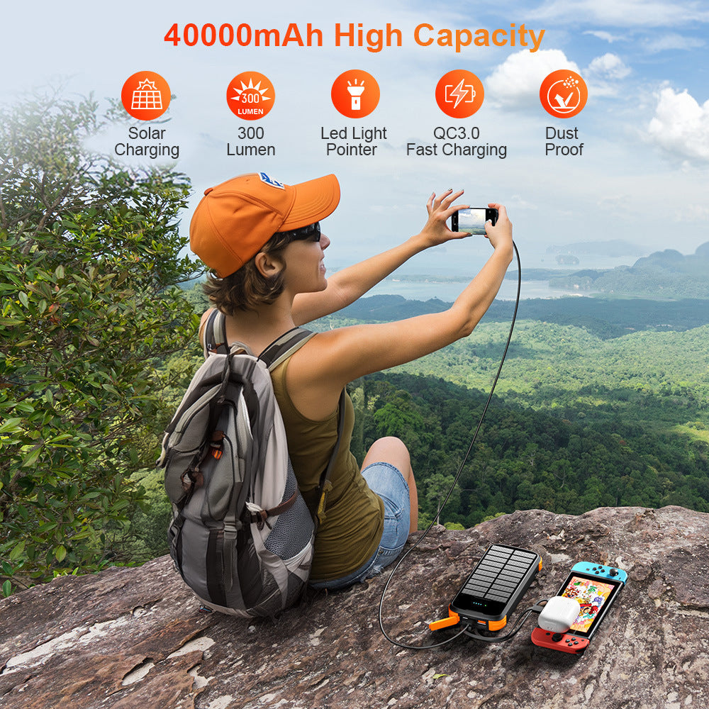 Multifunctional Solar Power Bank with LED Flashlight Kalsten