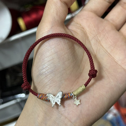 Butterfly Charm Macrame Bracelet Acalora