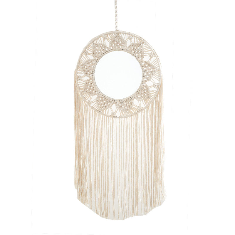 Bohemian Macramé Hanging Mirror Acalora