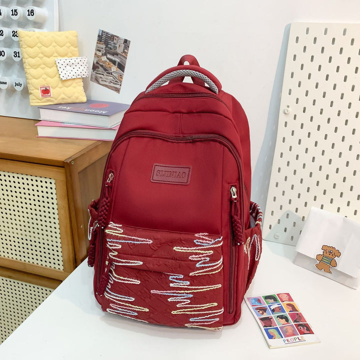 Multi-Function Quilted School Backpack