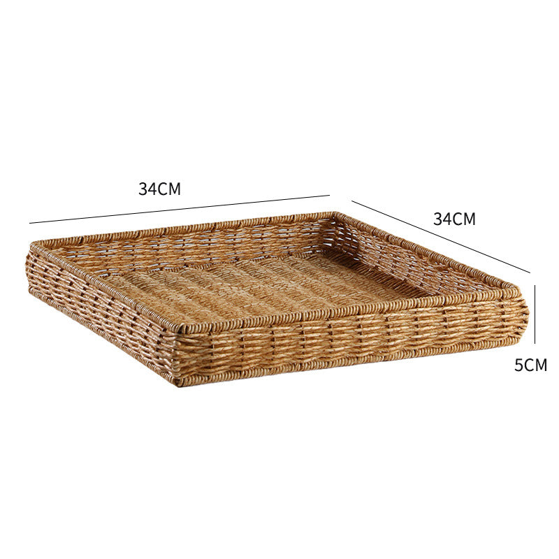 Handwoven Decorative Serving Tray Kalsten 1783754312