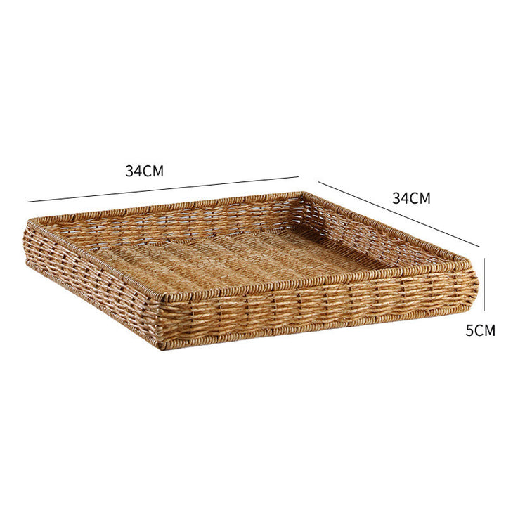 Handwoven Decorative Serving Tray Kalsten 1783754312