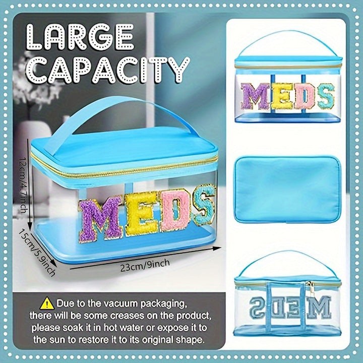 Transparent cosmetic organizer bag with glitter details Kalsten