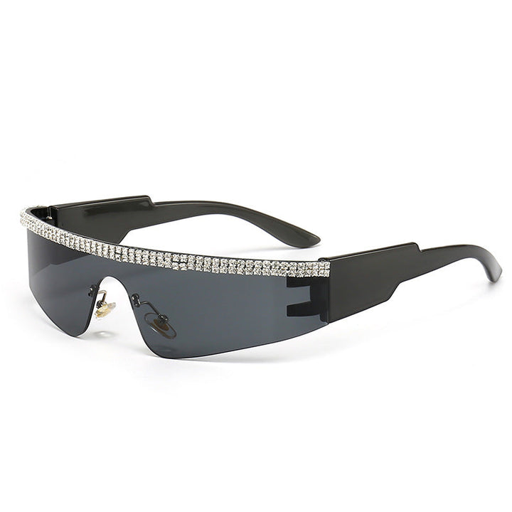 Women's Fashion Glamour Sunglasses with Rhinestone-Embellished Frame Kalsten