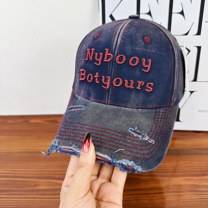 Women's Distressed Adjustable Baseball Cap Kalsten