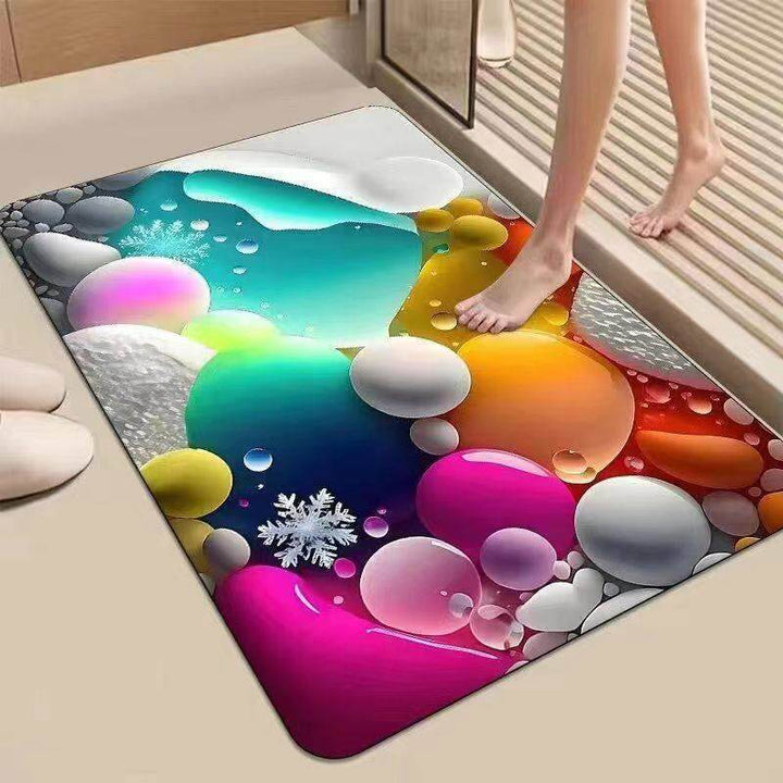 Natural Stone Patterned Bath Mat Kalsten