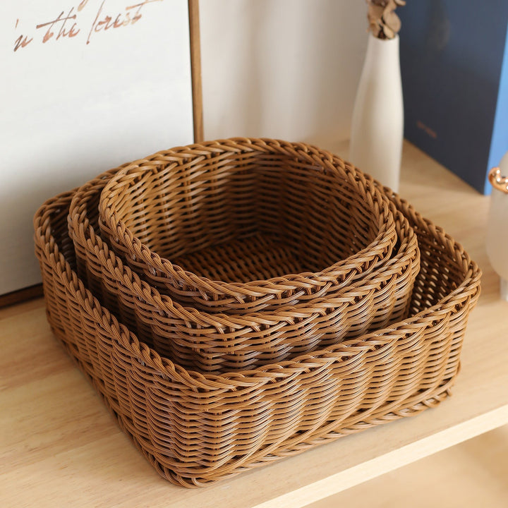 Unisex Rectangular Storage Basket with Sturdy Woven Kalsten