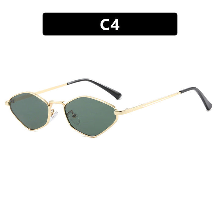 Women's geometric sunglasses with fine metal frame and UV protection Kalsten