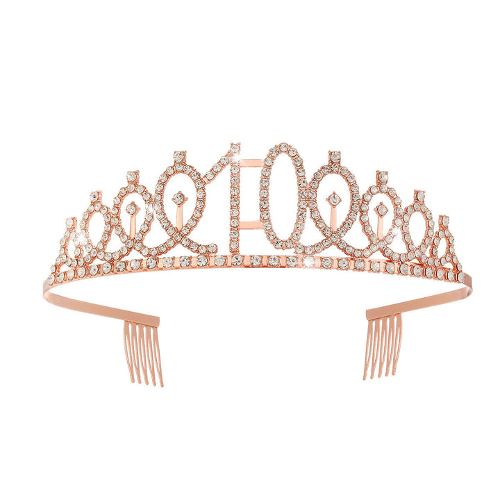 Women's Crystal-Embellished Tiara with Elegant Design Kalsten