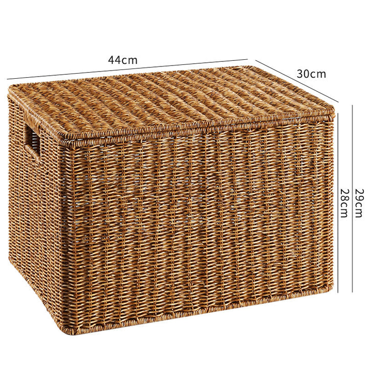 Handcrafted Rectangular Wicker Storage Box Kalsten