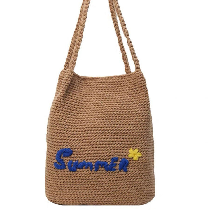 Hand-knotted shopping bag with cheerful summer design Kalsten