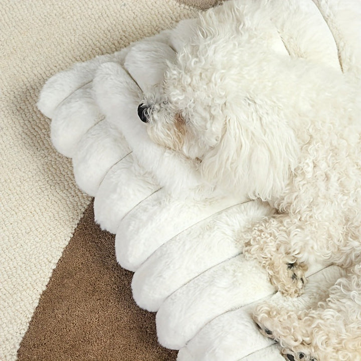 Plush Contoured Pet Sleeping Mat Dog Bed