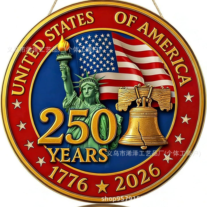 Unisex nan commemorative Liberty Bell decorative wall plaque with gold relief Kalsten